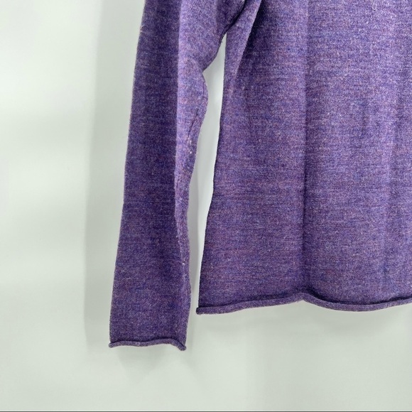David Brooks 100% Italian Merino Wool Pullover Sweater Knitted Crewneck Purple S - Picture 6 of 9